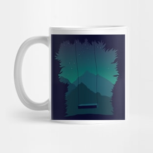 A Swing in the Dark I Mountains Nature Night Mug